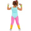 HalloweenCostumes.com Toddler Girl's Totally 80s Workout Costume - 2 of 4