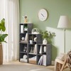 VECELO 3 Shelf Bookcase, Wood Bookshelf and Bookshelves - 2 of 4