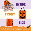 Joyfy 2/3 PCS LED Light Halloween Trick-or-Treat Bags Halloween Party Favors Birthday Decoration Orange Pumpkin Buckets Reusable Goody Candy Bucket - 4 of 4