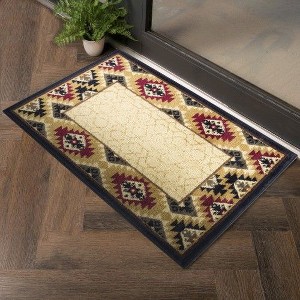 Kumasinova Southwest Area Rug with Vibrant Colors for Living Room, Kid & Pet-Friendly, Made in Turkey, Stain-Resistant Door Mat - 1 of 4