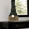HomeRoots 14" Green Chunky Knit Hat Fabric Sitting Gnome Sculpture - 2 of 4