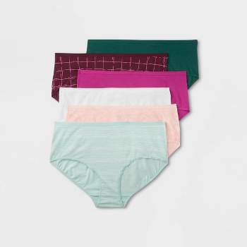 Agnes Orinda Women's Plus Size Panties Underwear Lace Breathable Mid Waist  Stretch Briefs Nude Large : Target