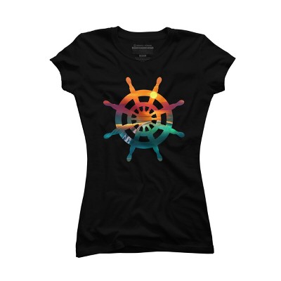 Junior's Design By Humans Sailors Sunrise Wave Memories By Goldquills T-Shirt