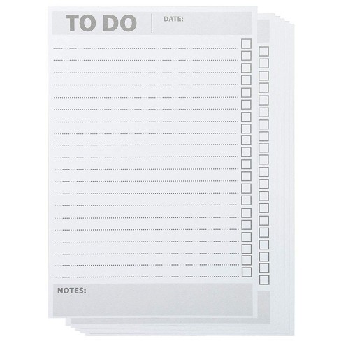 6 Pack To Do List Notepad Shopping List Memo Pad For Daily And Weekly Task Checklists 60 Sheets Per Pad 8 5 X 5 5 Inches Target