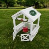 Dexmalle Outdoor Wooden Playhouse with bench and door - 3 of 4