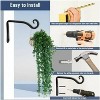 LunaLulinlk 2 packs 5.6 inch Decorative Iron Wall Hooks Metal Lantern Bracket Hanger Indoor Outdoor - 4 of 4