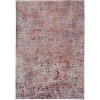 Red Gray And Pink Abstract Area Rug - 4 of 4
