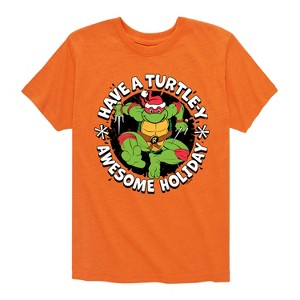 Boys' - Teenage Mutant Ninja Turtles - Have A Turtley Awesome Holiday Short Sleeve Graphic T-Shirt - 1 of 4