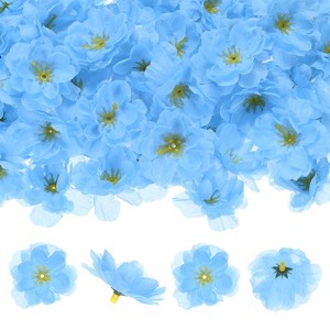 Unique Bargains Silk Artificial Cherry Blossom Flower Heads Wedding DIY Crafts 150 Pcs - 1 of 4