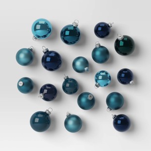 42pc Round Glass Christmas Tree Ornament Set - Wondershop™ - 1 of 3