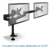 Mount-It! Dual Monitor Desk Mount Swivel Arm, Quick Connect with Combo Grommet and Clamp Base, Black - 2 of 4