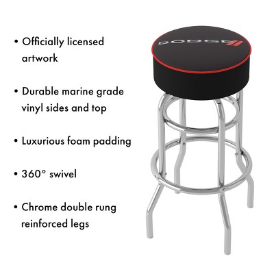 Sleek Gray 26" Swivel Metal Counter Stool with Padded Seat