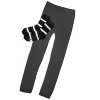 Memoi Women's Charcoal Stripe Cozy Sock And Legging Set - 4 of 4