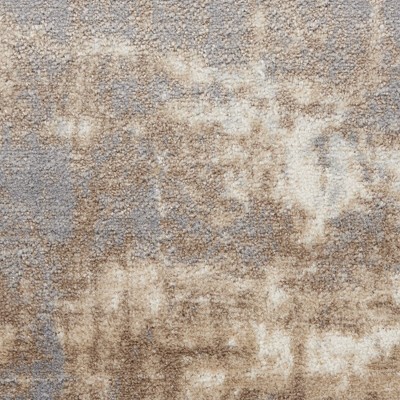 Modern Abstract Gray Synthetic 9' x 12' Easy-Care Area Rug
