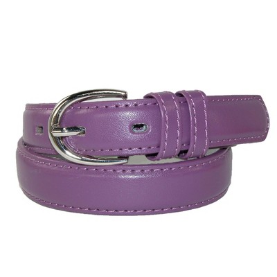 Ctm Kid's Leather 1 Inch Basic Dress Belt, Large, Purple : Target