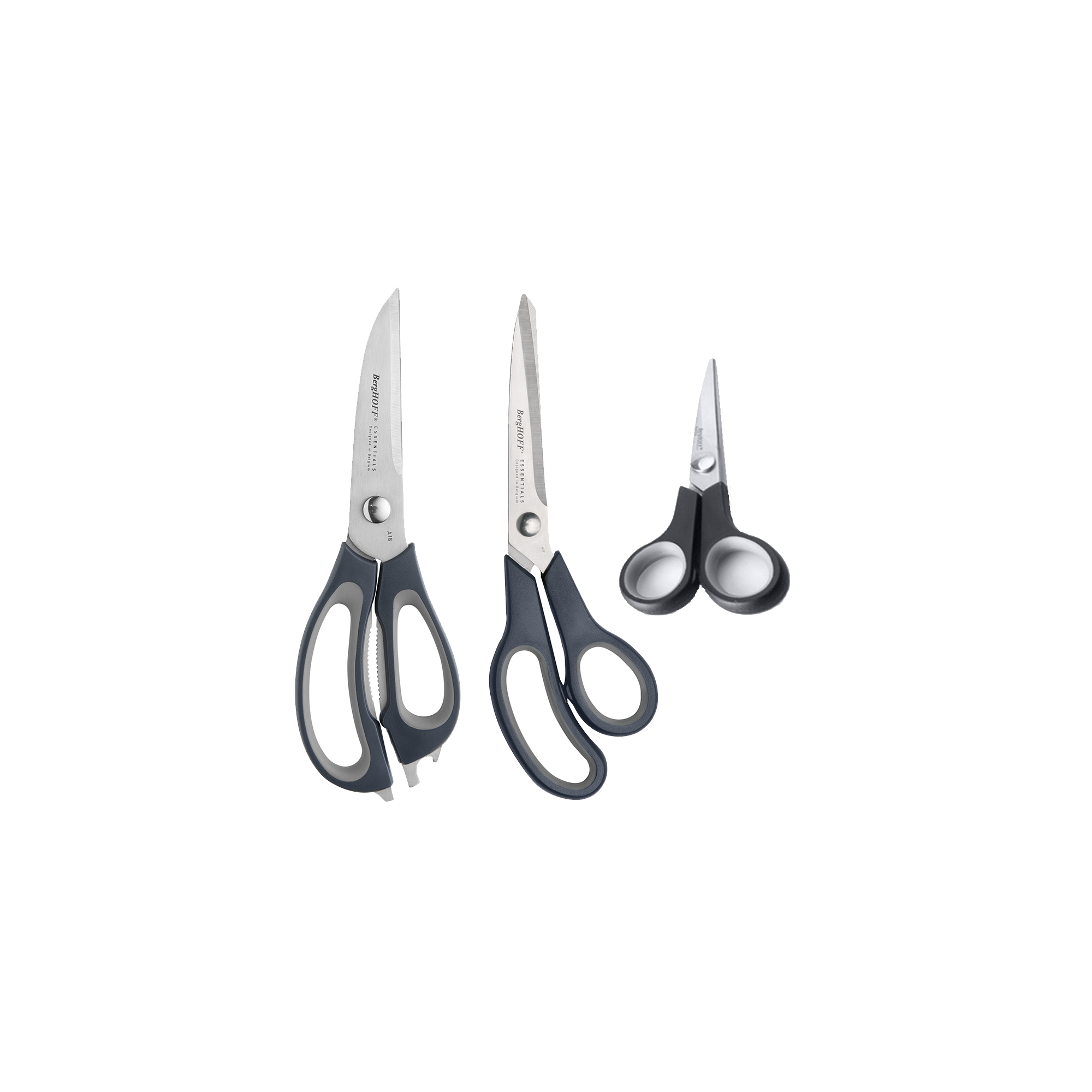 BergHOFF CooknCo 3Pc Kitchen Scissor Set, Black/Grey