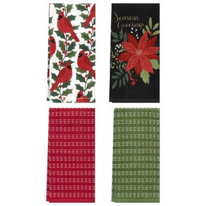John Ritzenthaler Co. 100% Cotton Kitchen Towels Cardinal Greetings Absorbent Dish Towels for Drying & Cleaning Soft & Durable (Set of 4) - 1 of 4