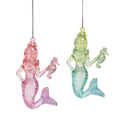 Gallerie II Sparkle Mermaid Ornament, A/2