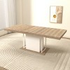 Rectangle Extendable Dining Table for 6-10 people, Modern Table with Thick Top and Sturdy Base, Ideal for Dining Room or Kitchen-Tanpinhause - 3 of 4