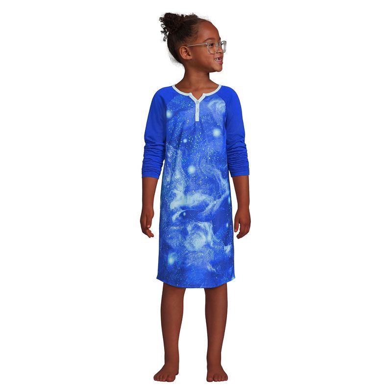 Lands' End Kids Long Sleeve Jersey Nightgown, 4 of 5