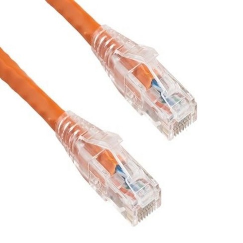 SANOXY Cables and Adapters; 7ft Cat6 550 MHz UTP Ethernet Network Patch Cable with Clear Snagless Boot, Orange - image 1 of 2