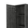 Vynxaria Lawen Tall Storage Cabinet with Single Door and 3 Broom Hangers - 2 of 4