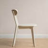 Gulches Solid Oak Dining Chair, White FAS-Grade Wood with Ergonomic Curved Backrest, Simple Natural Design for Dining/Living Room - 3 of 4
