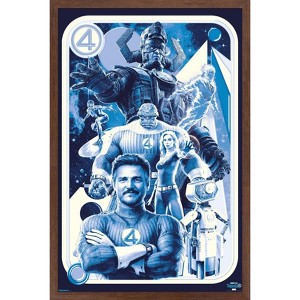 Trends International Marvel Fantastic Four: First Steps (2025) - Blue Group Framed Wall Poster Prints - 1 of 4