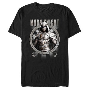 Men's Marvel: Moon Knight Hieroglyph Frame Evil Beware T-Shirt - 1 of 4
