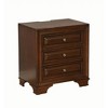 NicBex 17 inch Nightstand with 3 Drawers,Wooden Side Table with USB Socket,Modern Bedside Table for Bedroom,Living Room,Brown/Gray - 2 of 4