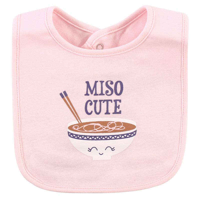 Hudson Baby Infant Girl Cotton Bibs, Food Puns Girl, One Size, 3 of 13