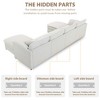 134" Oversized Chenille Cloud Modular U-Shaped Sectional Sofa with Double Cushions, 2 Ottomans & Pillows - 4 of 4