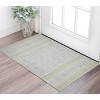 Blue And Gray Striped Flatweave Handmade Distressed Area Rug With Fringe - 2 of 4