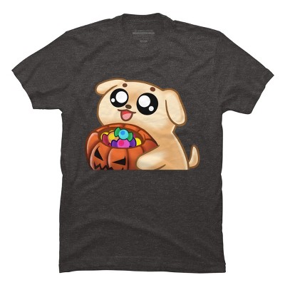Men's Design By Humans Halloween Candy Pup By Puppers T-Shirt