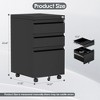AOBABO  Drawer File Cabinet with Lock,Metal Filing Cabinet with Wheels for Home Office & Business Enterprise, Legal/Letter Size, No Assembled Required - 4 of 4