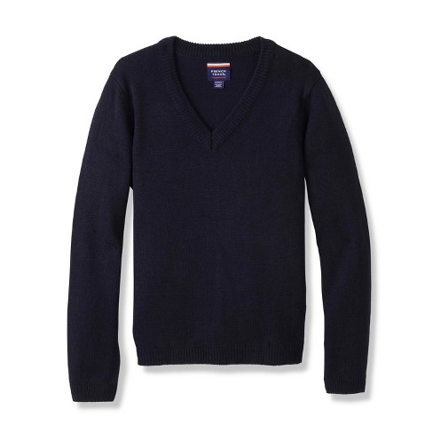 French Toast School Uniform Co-ed V-neck Pullover Sweater-youth-navy-ym ...