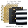 Wrapables Tissue Paper 20 x 28 Inch for Gift Wrapping, Arts & Crafts, Paper Flowers, Garlands, Tassels (60 Sheets), Black & Gold - 2 of 4