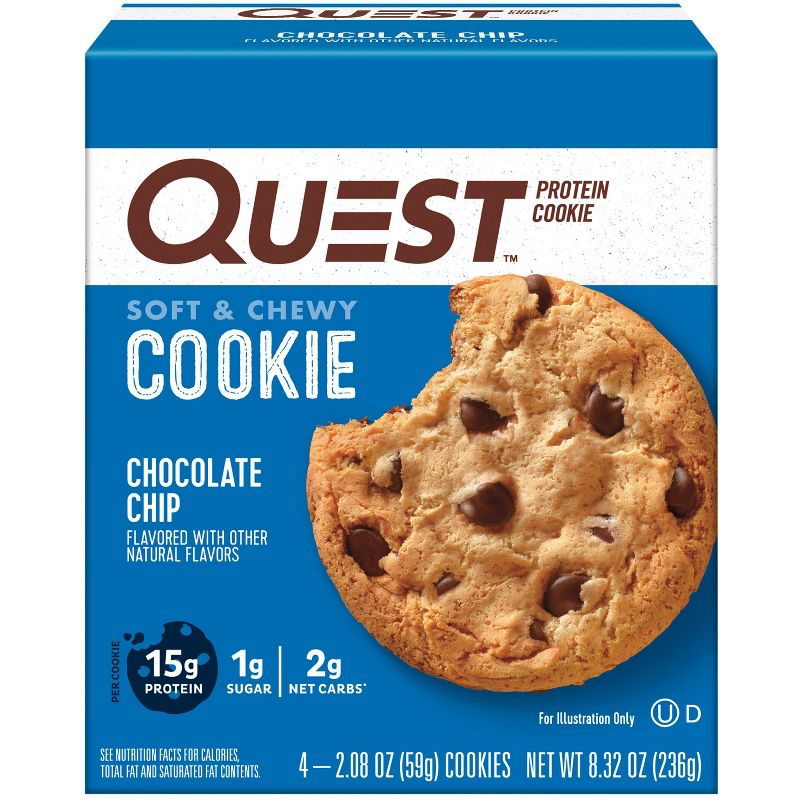 Quest Nutrition 15g Protein Cookie - Chocolate Chip Cookie, 1 of 13
