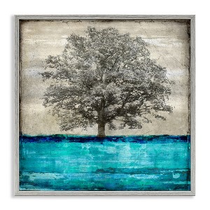 Stupell Industries Modern Turquoise Tree Collage, 12" x 12" - 1 of 4