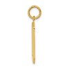 Black Bow Jewelry 14k Yellow Gold, Athletic Collection, Large Polished Number 0 Pendant - 2 of 4