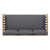 GDFStudio Bordeaux Acacia 3-Seater 67" Outdoor Sofa with Water-Resistant Cushions - 4 of 4