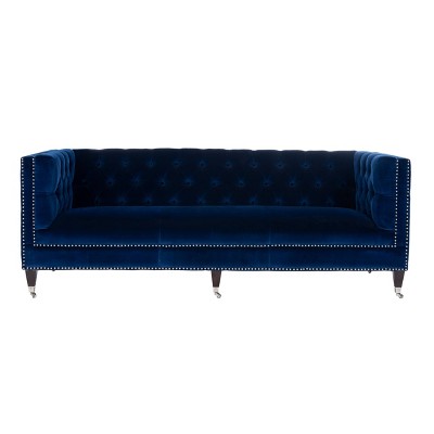 target blue velvet couch