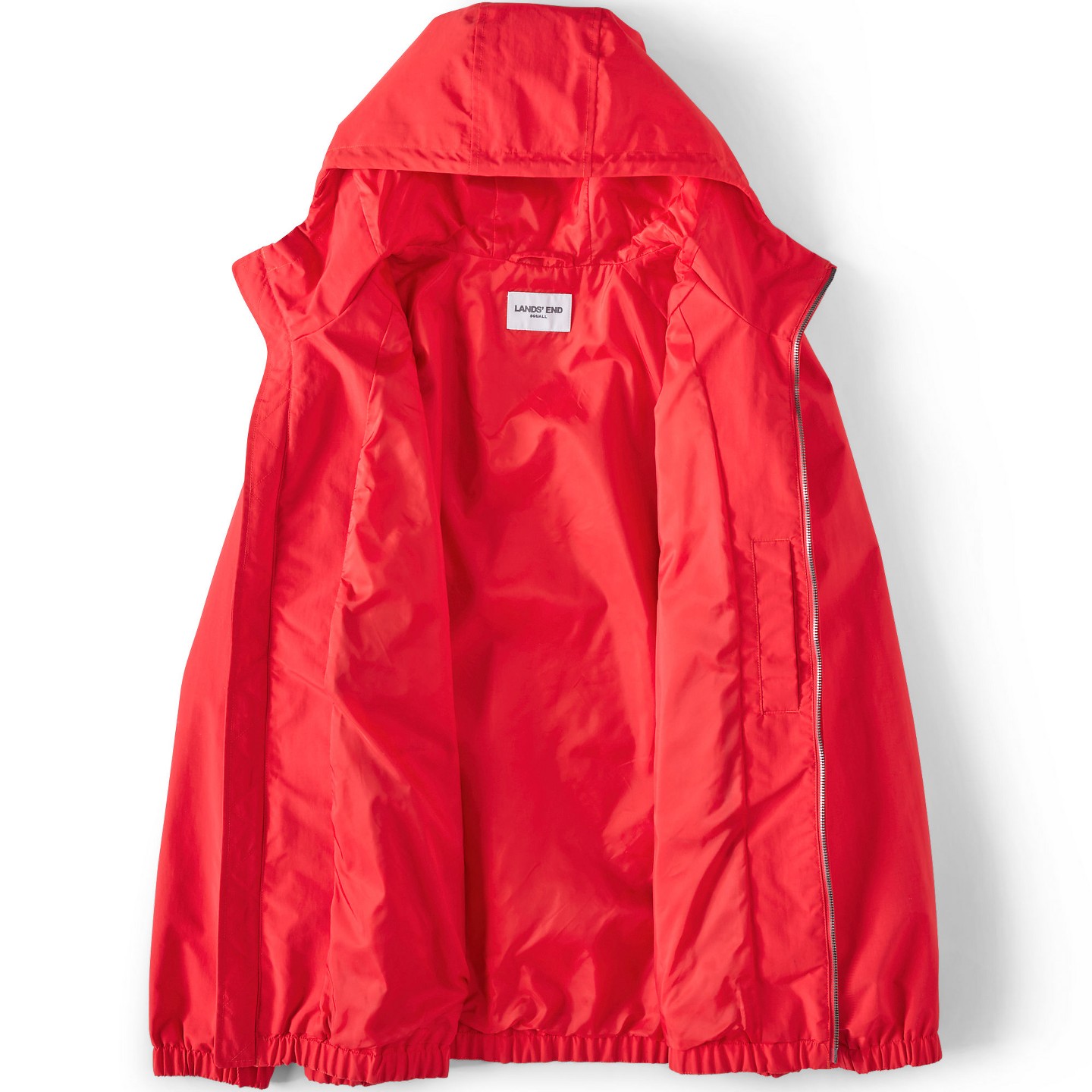 Мужская куртка Lands' End Squall Varsity Jacket - Small - Compass Red/White, цвет: Красный — фото 5