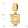 Black Bow Jewelry 14k Yellow Gold Plated Sterling Silver U.S. Military Academy Black Knights NCAA Bead Charm - 3 of 4