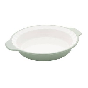 KitchenAid 9" Vitrified Stoneware Pie Plate Pistachio: 9 Inch Baking Dish, Dishwasher-Safe, Even-Heating Ceramic - 1 of 4