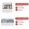 5-Drawer Tall Dresser for Bedroom, Storage Organizer with Fabric Bins, Wood Top, Sturdy Steel Frame, Easy Pull Handles, Hallway, White - 2 of 4
