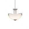 Eileen 14.5" 3 Light Convertible Inverted Pendant or Semi Flush with Satin Etched Cased Opal Glass in Brushed Nickel - 2 of 4