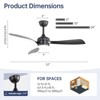 52 Inch Ceiling Fans with Lights and Remote Dimmable LED ABS Blades 6 Speeds Reversible DC Motor Noiseless Ceiling Fan for Bedroom Living Room Office - 3 of 4