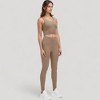 Anna-Kaci Active Women's Scoop Neck Longline Sports Bra with Wide Shoulder Straps and Deep V-Back Design - 3 of 4