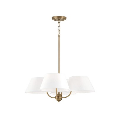 Capital Lighting Welsley 4 - Light Chandelier in  Aged Brass